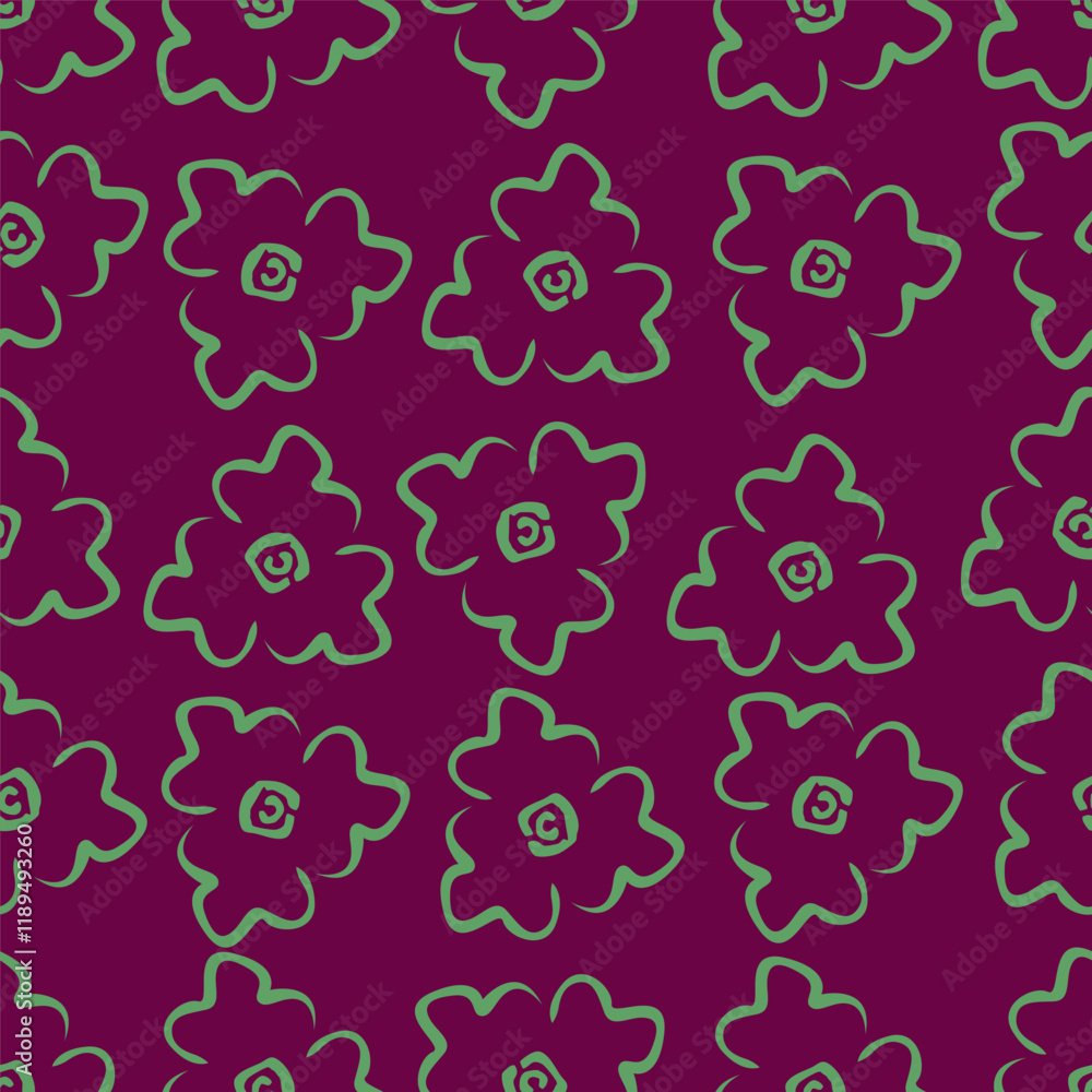 Fototapeta premium Beautiful floral seamless pattern. Bright illustration, can be used for creating card, invitation card for wedding,wallpaper and textile