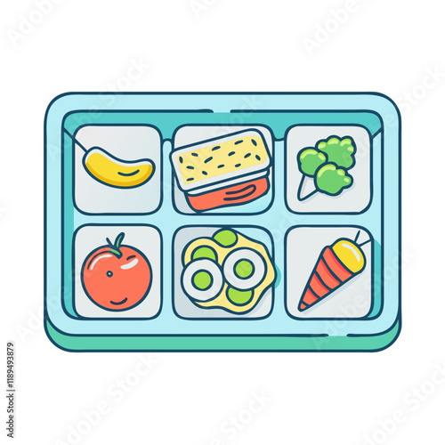 lunch tray vector icon, lunch tray vector illustration - simple illustration of lunch tray, perfect for logos lunch tray