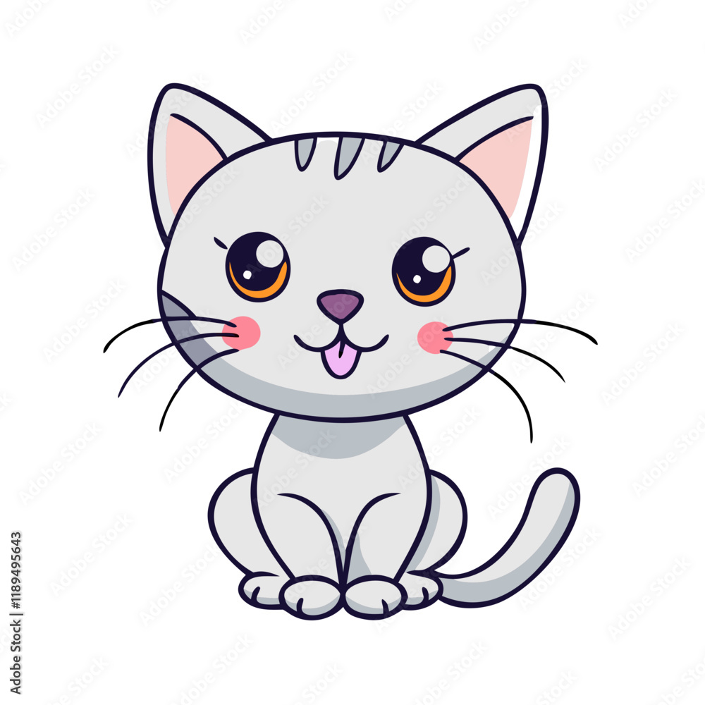 cartoon kitty vector icon, cartoon kitty vector illustration - simple illustration of cartoon kitty, perfect for logos cartoon kitty cartoon kitty vector icon, cartoon kitty vector illustration - simple illustration of cartoon kitty, perfect for logos cartoon kitty