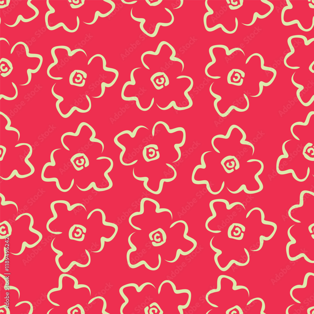 Abstract hand drawn flowers, seamless patterns with floral for fabric, textiles, clothing, poster, cover, banner, wall art, home decor, background. Vector illustration Abstract hand drawn flowers, seamless patterns with floral for fabric, textiles, clothing, poster, cover, banner, wall art, home decor, background. Vector illustration