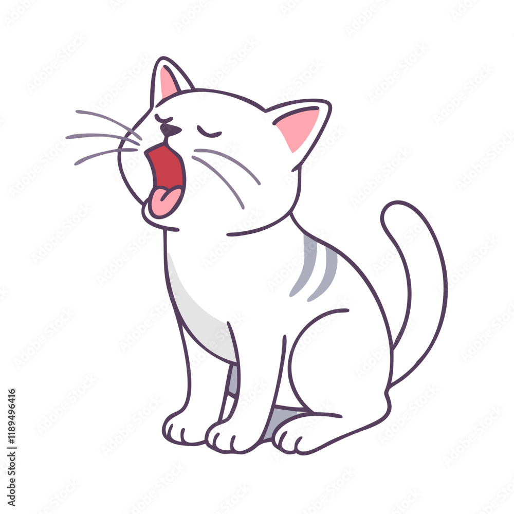 cat meowing vector icon, cat meowing vector illustration - simple illustration of cat meowing, perfect for logos cat meowing cat meowing vector icon, cat meowing vector illustration - simple illustration of cat meowing, perfect for logos cat meowing