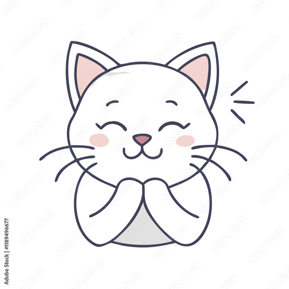 cat purring vector icon, cat purring vector illustration - simple illustration of cat purring, perfect for logos cat purring cat purring vector icon, cat purring vector illustration - simple illustration of cat purring, perfect for logos cat purring