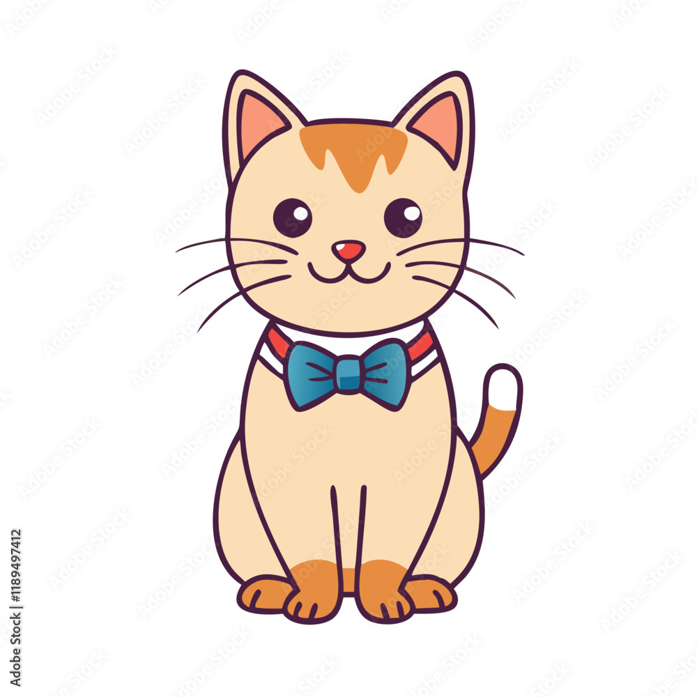 cat with a bow tie vector icon, cat with a bow tie vector illustration - simple illustration of cat with a bow tie, perfect for logos cat with a bow tie cat with a bow tie vector icon, cat with a bow tie vector illustration - simple illustration of cat with a bow tie, perfect for logos cat with a bow tie