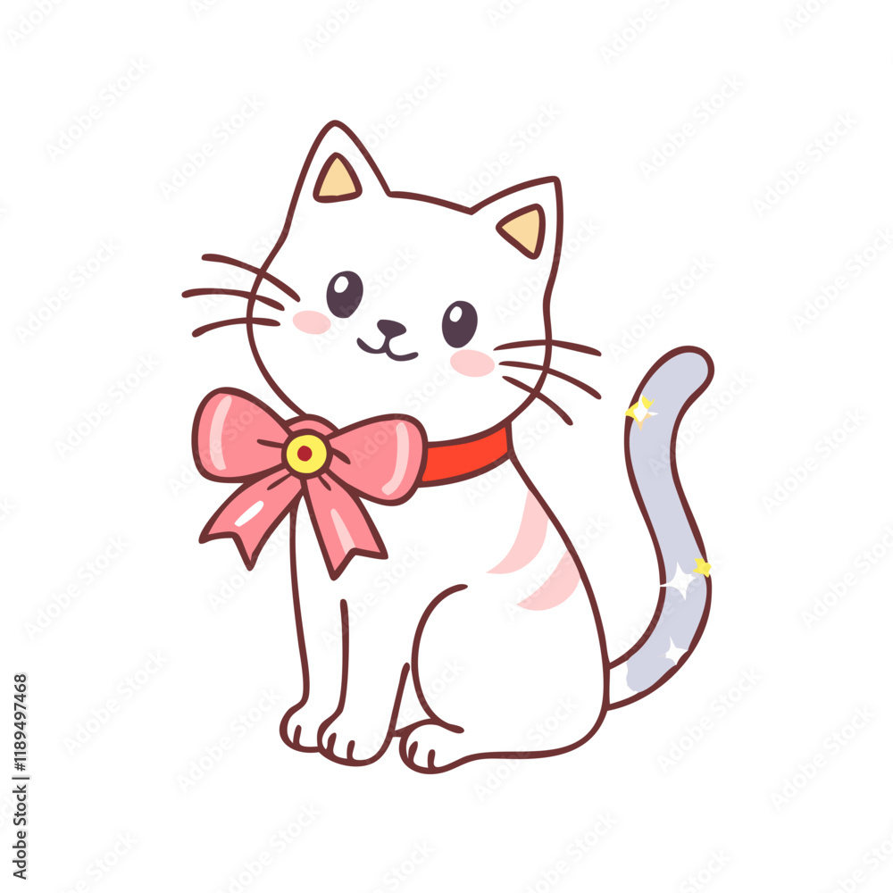 cat with a ribbon vector icon, cat with a ribbon vector illustration - simple illustration of cat with a ribbon, perfect for logos cat with a ribbon cat with a ribbon vector icon, cat with a ribbon vector illustration - simple illustration of cat with a ribbon, perfect for logos cat with a ribbon