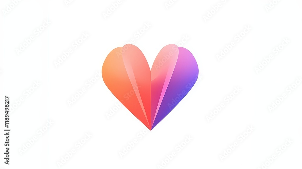 Vibrant Heart Shape Design for Modern Digital Graphics and Art Vibrant Heart Shape Design for Modern Digital Graphics and Art