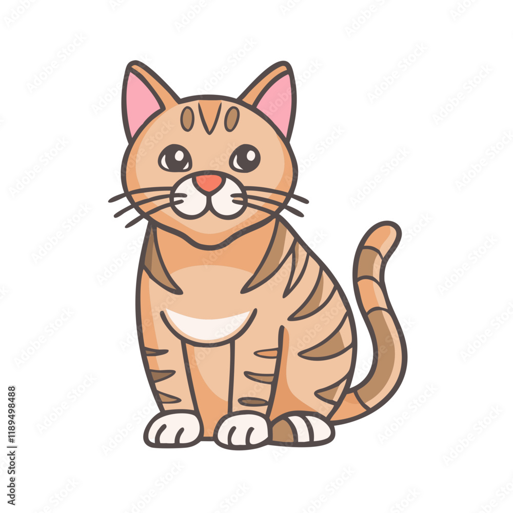tabby cat vector icon, tabby cat vector illustration - simple illustration of tabby cat, perfect for logos tabby cat tabby cat vector icon, tabby cat vector illustration - simple illustration of tabby cat, perfect for logos tabby cat