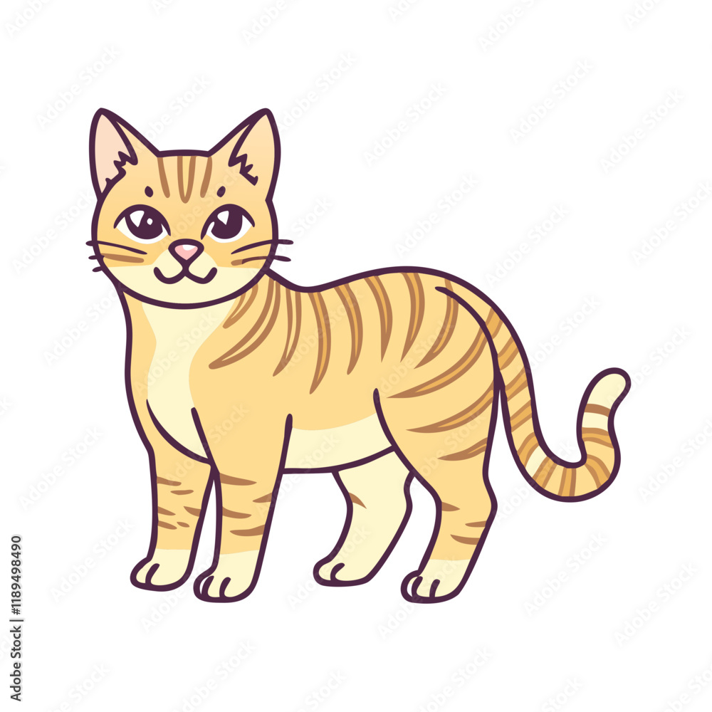 tabby cat vector icon, tabby cat vector illustration - simple illustration of tabby cat, perfect for logos tabby cat tabby cat vector icon, tabby cat vector illustration - simple illustration of tabby cat, perfect for logos tabby cat