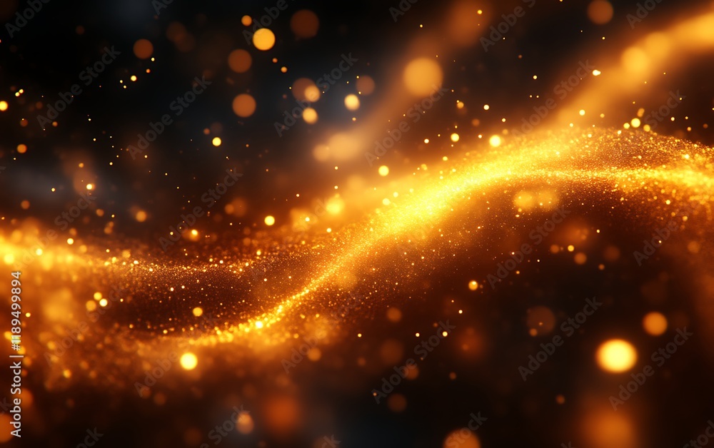 Abstract gold wave particles. Abstract gold wave particles.