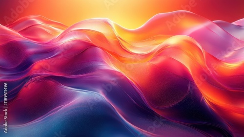 Wallpaper Mural Abstract waves of vibrant colors resembling a surreal landscape. Torontodigital.ca
