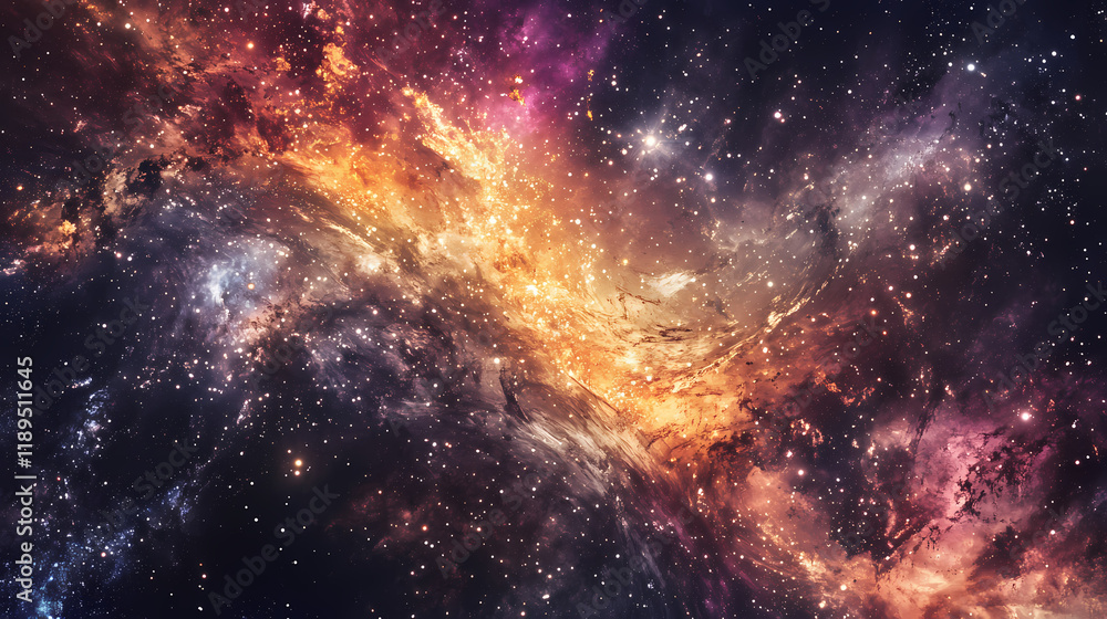 Fototapeta premium Galaxy explorer: navigating the unknown. Starbound. Illustration