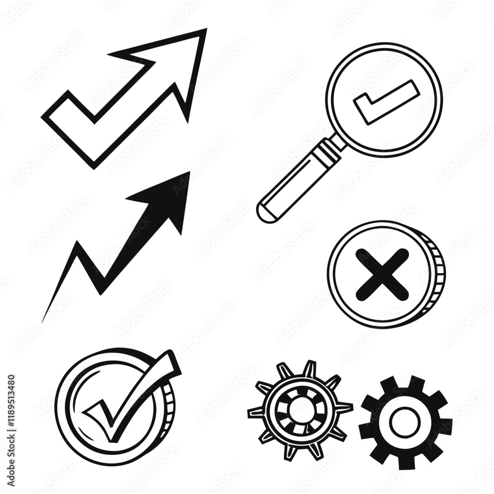 A vector icon sheet of some growing icon A vector icon sheet of some growing icon