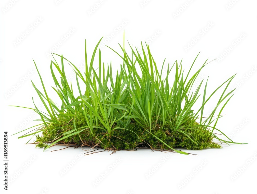 clump of green grass clump of green grass