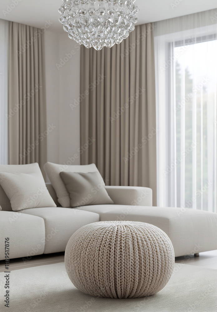 Fototapeta premium Cozy living room with modern decor