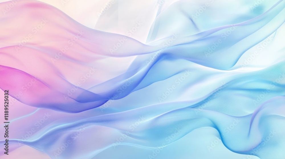 Obraz premium abstract flowing fabric with pink and blue hues