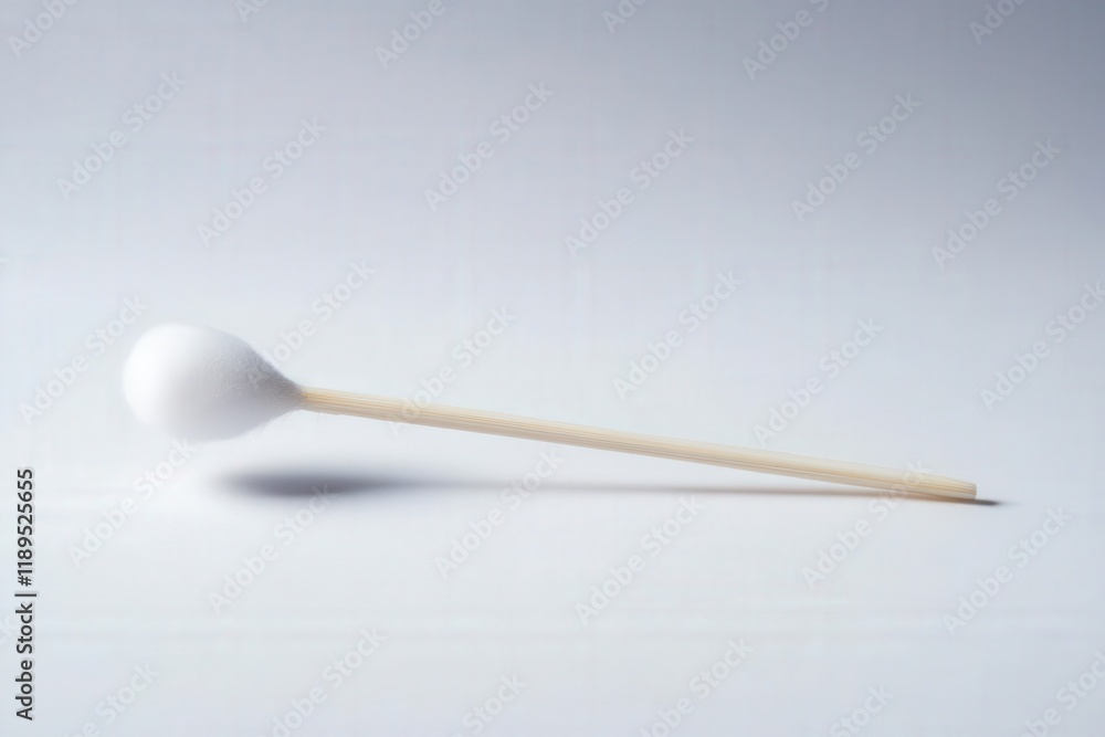close up of a cotton swab on a white background close up of a cotton swab on a white background