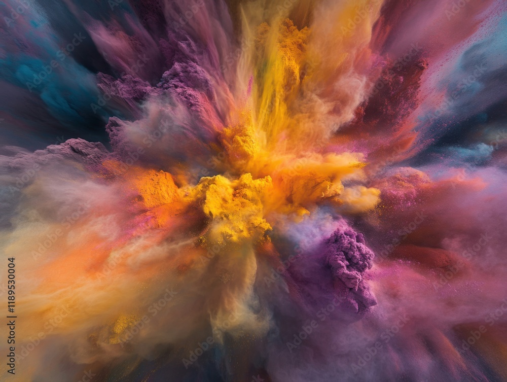 colorful explosion of powder colorful explosion of powder