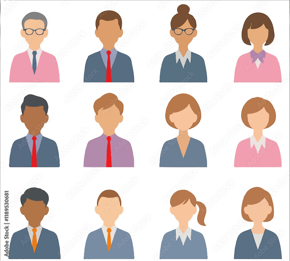 人物上半身アイコン 会社員 人物上半身アイコン 会社員