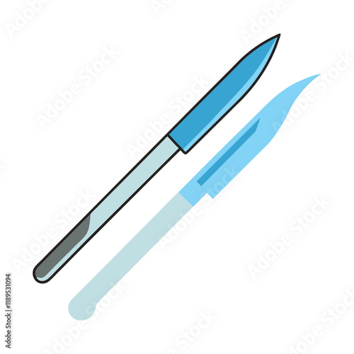 Surgical scalpel vector illustration design