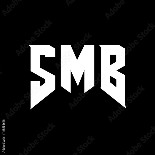 SMB letter logo design for technology company. SMB logo design black and white color combination. SMB logo, SMB vector, SMB design, SMB icon, SMB alphabet. SMB typography logo design.