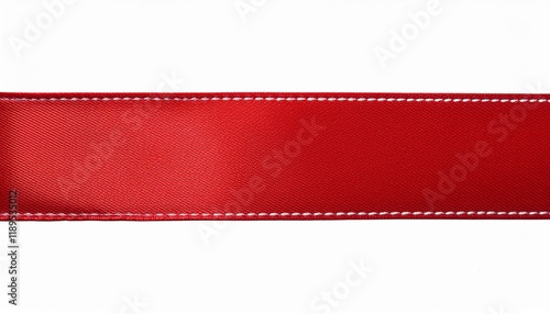 Wallpaper Mural red ribbon banner with white stitching isolated on background Torontodigital.ca