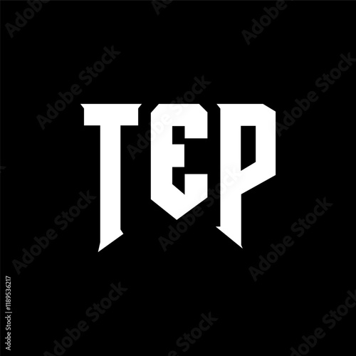 TEP letter logo design for technology company. TEP logo design black and white color combination. TEP logo, TEP vector, TEP design, TEP icon, TEP alphabet. TEP typography logo design.