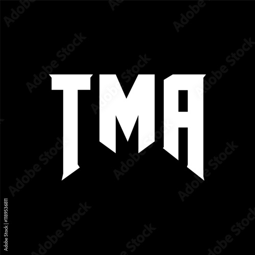 TMA letter logo design for technology company. TMA logo design black and white color combination. TMA logo, TMA vector, TMA design, TMA icon, TMA alphabet. TMA typography logo design.