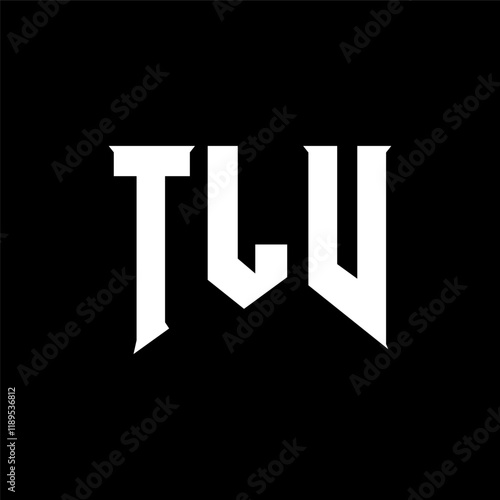 TLV letter logo design for technology company. TLV logo design black and white color combination. TLV logo, TLV vector, TLV design, TLV icon, TLV alphabet. TLV typography logo design. photo