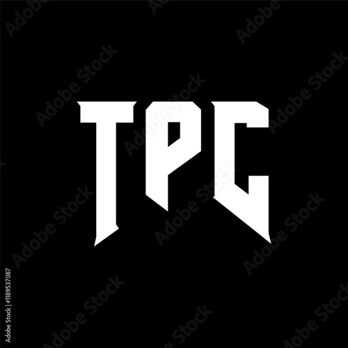 TPC letter logo design for technology company. TPC logo design black and white color combination. TPC logo, TPC vector, TPC design, TPC icon, TPC alphabet. TPC typography logo design.