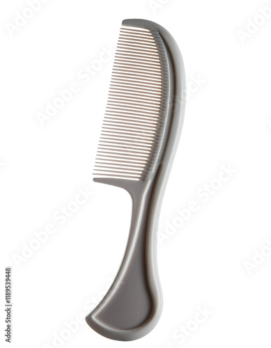 Plastic comb isolated on white background photo