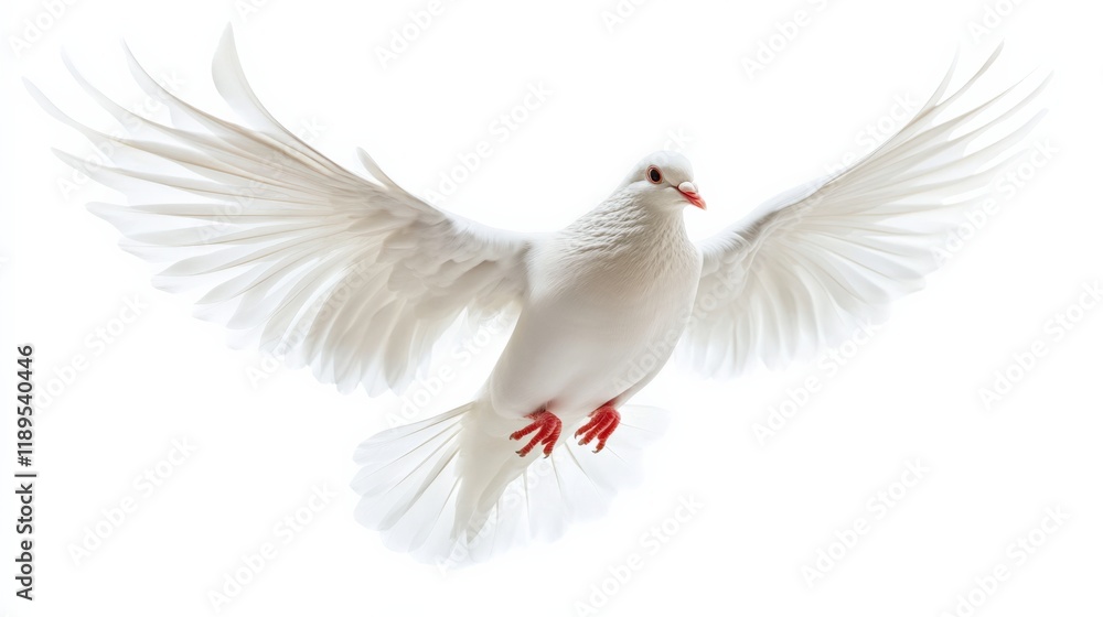 Obraz premium white dove in flight