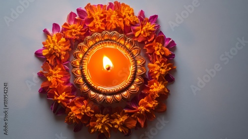 Warm light from a handmade clay bowl candle illuminating a serene setting