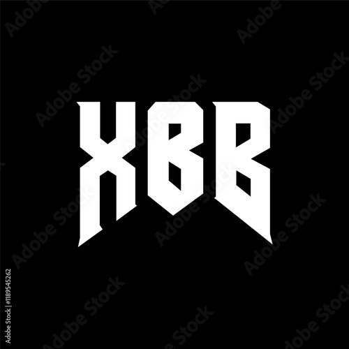 XBB letter logo design for technology company. XBB logo design black and white color combination. XBB logo, XBB vector, XBB design, XBB icon, XBB alphabet. XBB typography logo design. photo