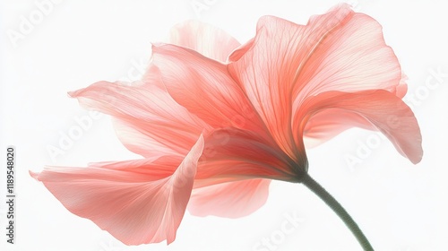 pink flower against white background
