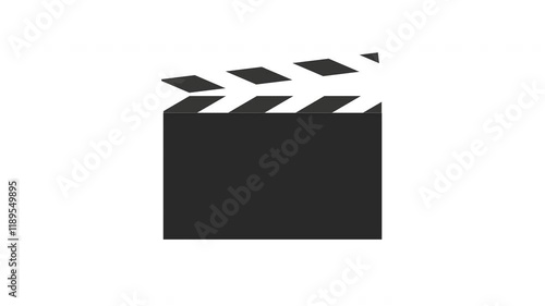 Vector animation professional film production clapperboard. Concept: Video, film, film production.