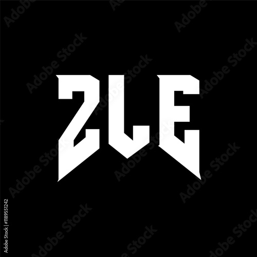 ZLE letter logo design for technology company. ZLE logo design black and white color combination. ZLE logo, ZLE vector, ZLE design, ZLE icon, ZLE alphabet. ZLE typography logo design.