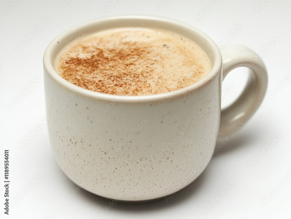 a mug of latte topped with cinnamon a mug of latte topped with cinnamon