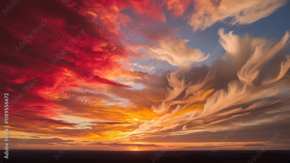 Fototapeta premium sunset in the sky