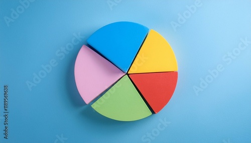 Free Download Pie chart with different colors representing market share, with each sector shown proportionately in size - GFXLoad