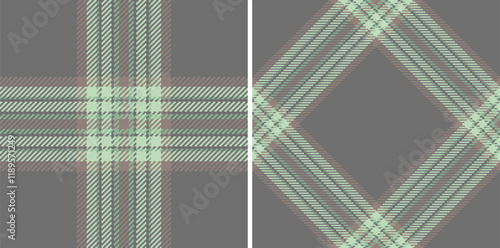 Fabric plaid check of texture background seamless with a textile tartan vector pattern. Set in vintage colors for stylish oilcloth and other kitchen decor.