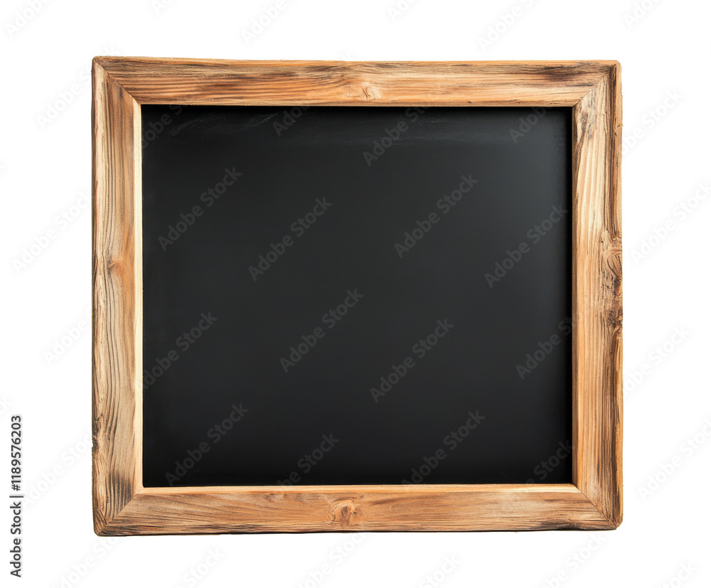 Rustic Wooden Blackboard Frame - Empty Display Board for School or Home Decor , isolated on white background PNG Rustic Wooden Blackboard Frame - Empty Display Board for School or Home Decor , isolated on white background PNG