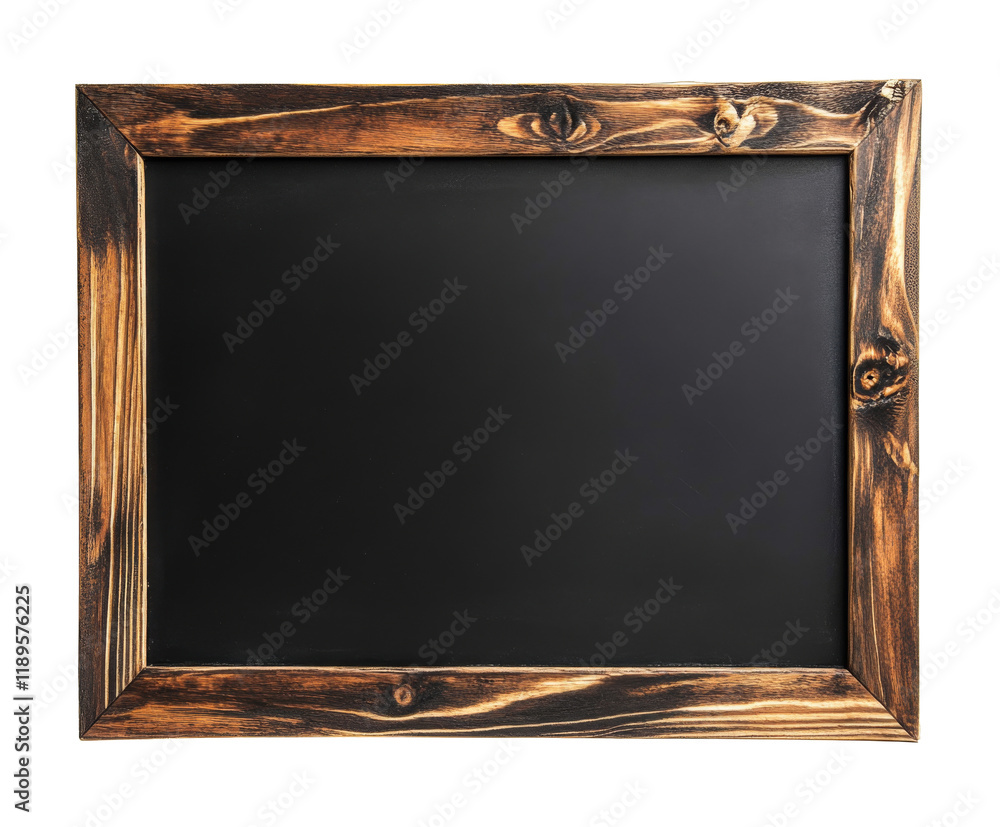 Rustic Wooden Framed Blackboard - Simple and Elegant Wall Decor , isolated on white background PNG Rustic Wooden Framed Blackboard - Simple and Elegant Wall Decor , isolated on white background PNG