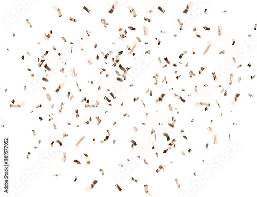 Rose gold Metallic Confetti in the air photo overlays, confetti photo effect