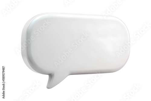 3D speech bubble icon design for communication and messaging