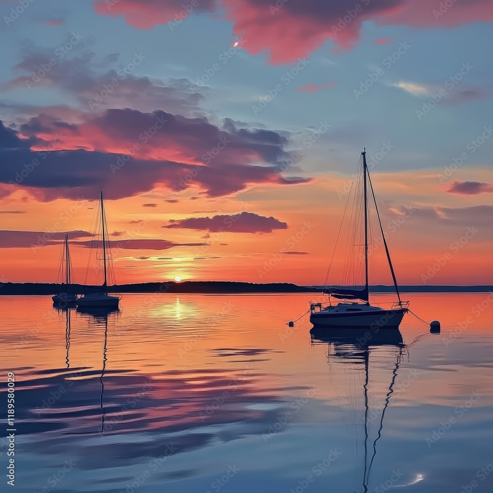 sailboats on the water at sunset sailboats on the water at sunset