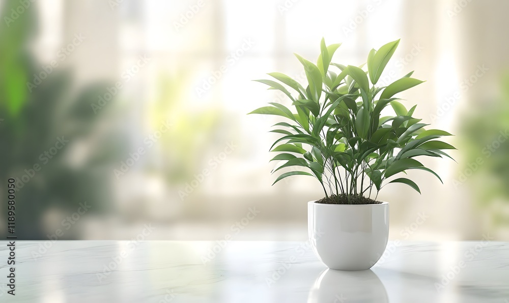 plant in a vase on the table, Generative Ai plant in a vase on the table, Generative Ai