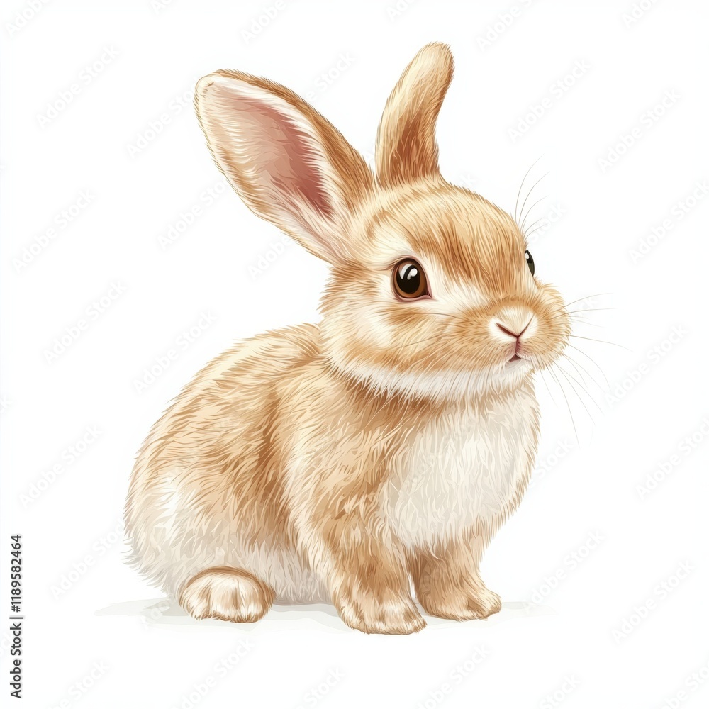 Fototapeta premium a light brown rabbit sitting