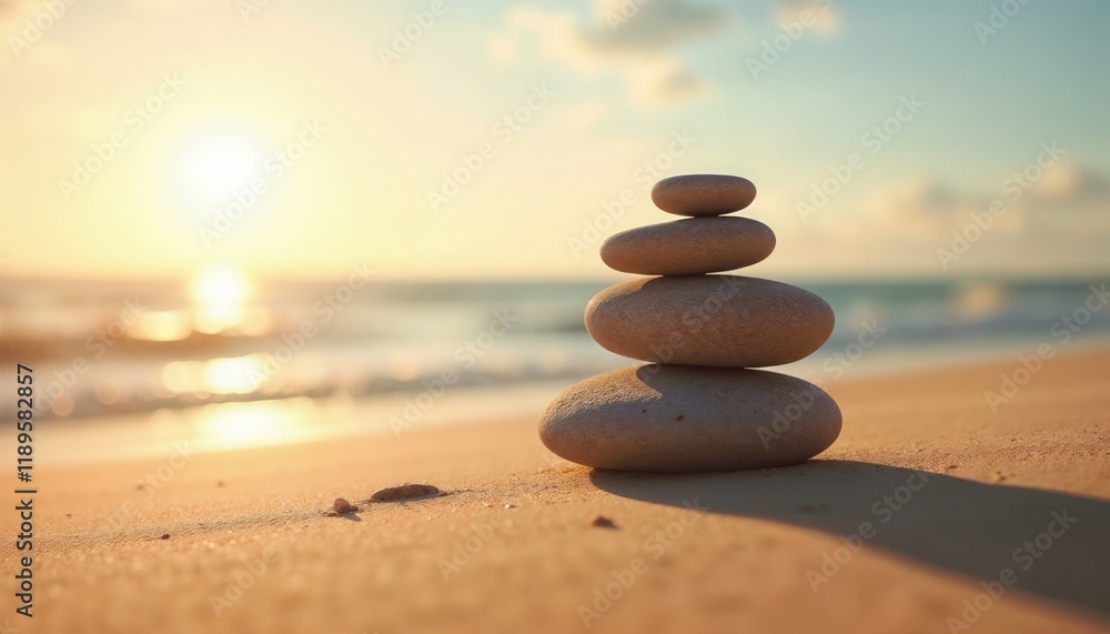 Stacked stones on sandy beach with ocean waves and sunny horizon. wellness ads, yoga retreats, and mindfulness campaign materials.Balance. Serenity. The harmony of nature and inner peace.
Stacked stones on sandy beach with ocean waves and sunny horizon. wellness ads, yoga retreats, and mindfulness campaign materials.Balance. Serenity. The harmony of nature and inner peace.