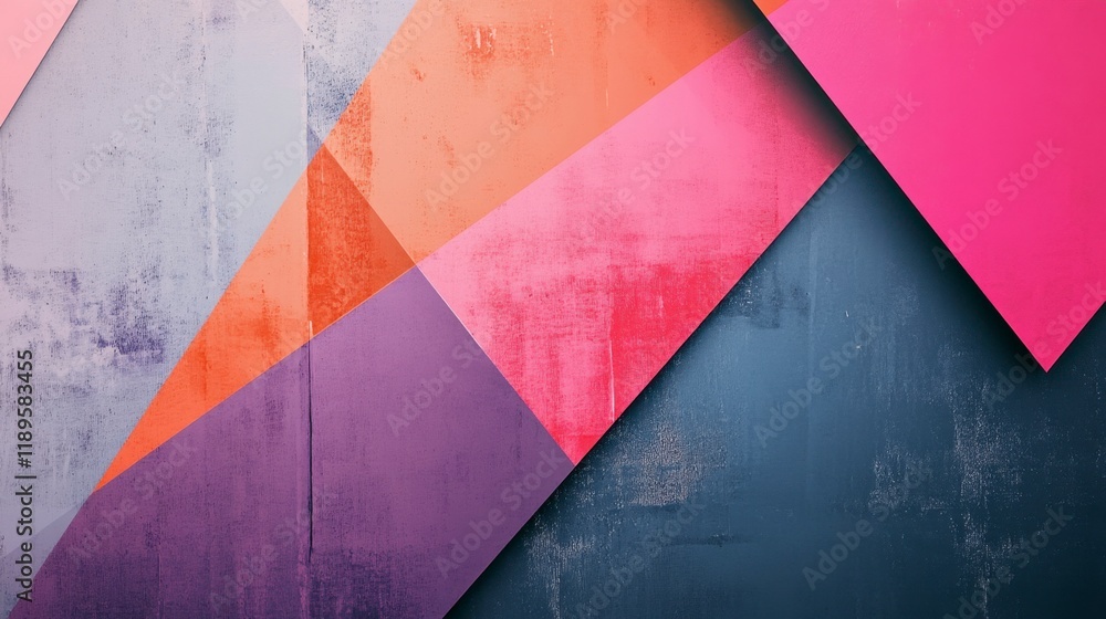 Fototapeta premium Abstract Geometric Shapes Background Design, Colorful, Modern