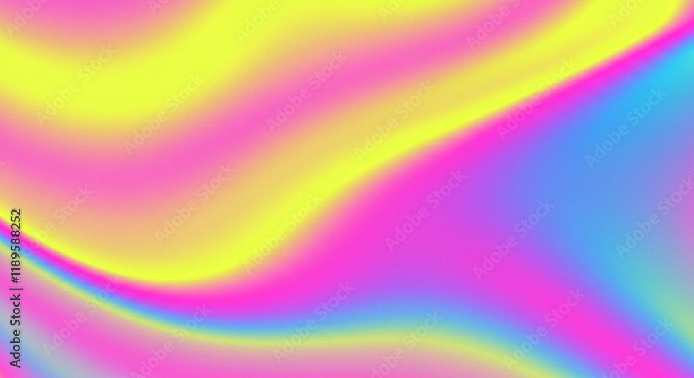 Obraz premium Abstract Holographic Background Pastel Pink Yellow Blue Gradient Swirl Design Fluid Texture Vibrant