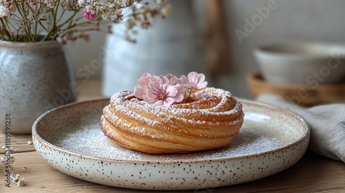 Crispy golden churros sprinkled with sugar on a plate ready to be enjoyed dur...